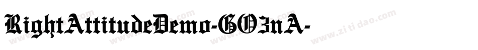 RightAttitudeDemo-GO3nA字体转换