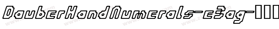 DauberHandNumerals-e3ag字体转换