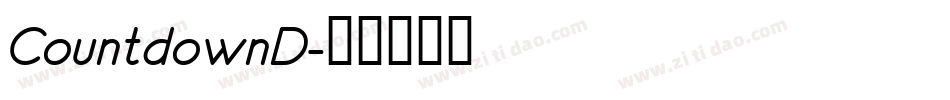 CountdownD字体转换