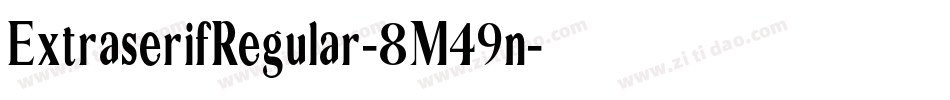 ExtraserifRegular-8M49n字体转换