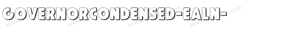 GovernorCondensed-eAln字体转换