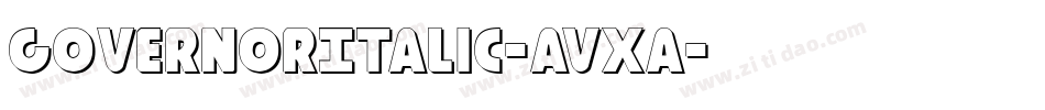 GovernorItalic-AVXA字体转换