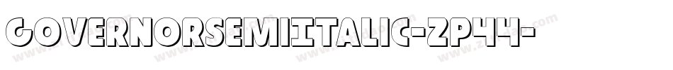 GovernorSemiItalic-zP44字体转换