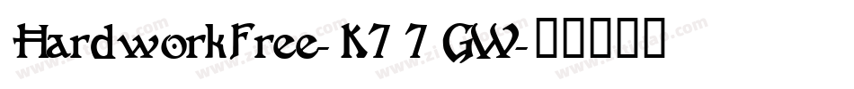 HardworkFree-K77GW字体转换