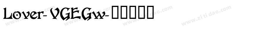 Lover-VGEGw字体转换