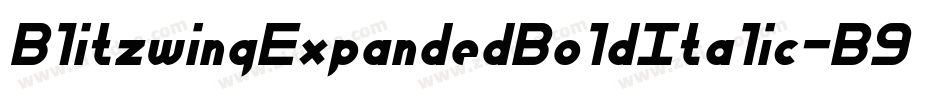 BlitzwingExpandedBoldItalic-B9q5字体转换