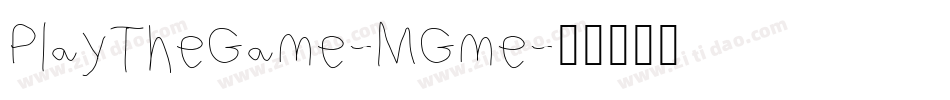 PlayTheGame-MGme字体转换