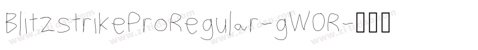 BlitzstrikeProRegular-gW0R字体转换