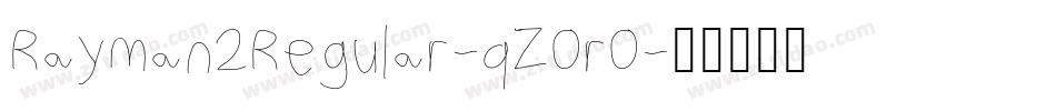 Rayman2Regular-qZ0r0字体转换