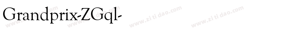 Grandprix-ZGql字体转换
