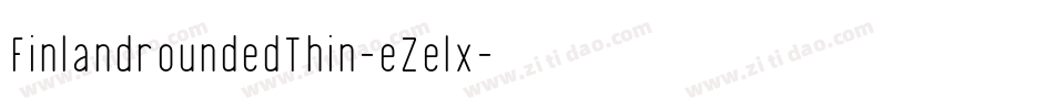 FinlandroundedThin-eZelx字体转换