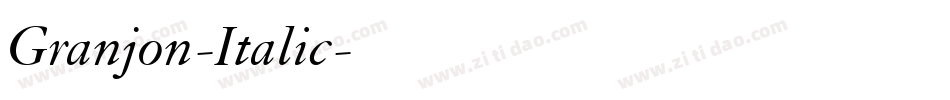 Granjon-Italic字体转换