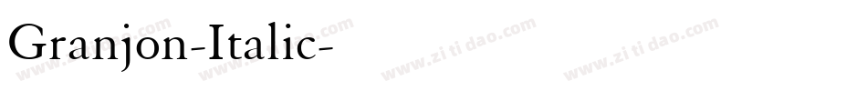 Granjon-Italic字体转换