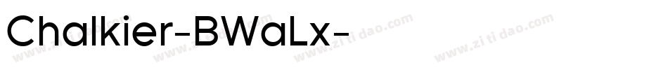 Chalkier-BWaLx字体转换