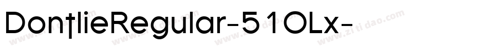 DontlieRegular-51OLx字体转换