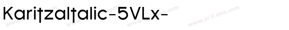 KaritzaItalic-5VLx字体转换
