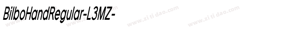 BilboHandRegular-L3MZ字体转换