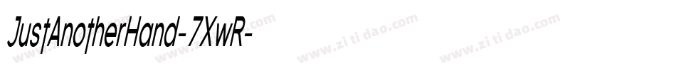 JustAnotherHand-7XwR字体转换