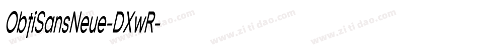 ObtiSansNeue-DXwR字体转换