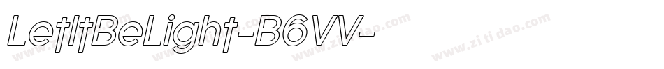 LetItBeLight-B6VV字体转换