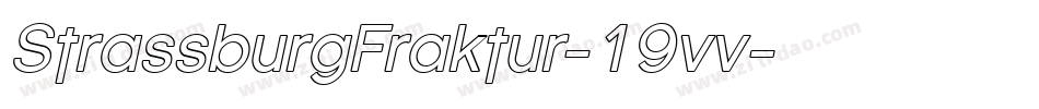 StrassburgFraktur-19vv字体转换