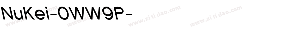 NuKei-0WW9P字体转换
