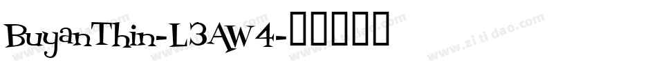 BuyanThin-L3AW4字体转换
