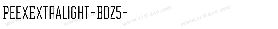 PeexExtralight-Bdz5字体转换