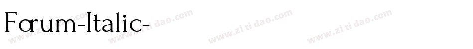 Forum-Italic字体转换