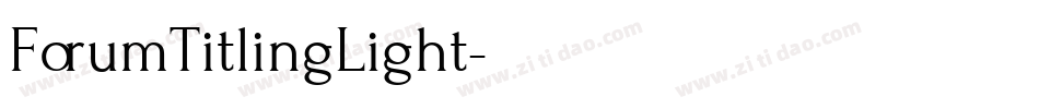 ForumTitlingLight字体转换