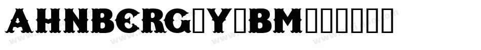 Ahnberg-y0BM字体转换
