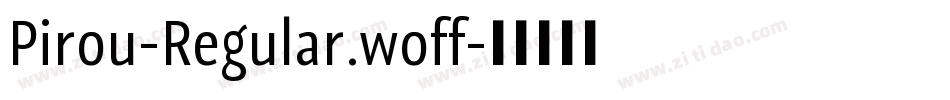 Pirou-Regular.woff字体转换