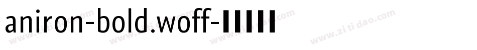 aniron-bold.woff字体转换