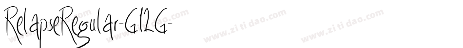 RelapseRegular-G12G字体转换