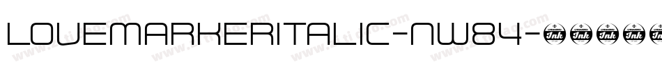 LoveMarkerItalic-nw84字体转换
