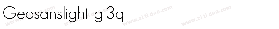 Geosanslight-gl3q字体转换