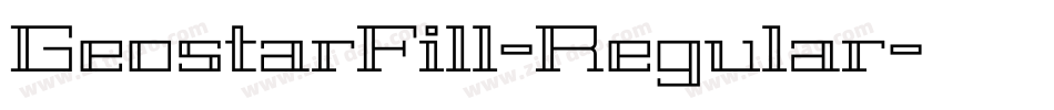 GeostarFill-Regular字体转换