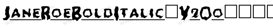 JaneRoeBoldItalic-Y2Oo字体转换