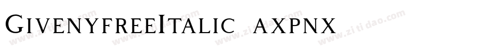 GivenyfreeItalic-axpnx字体转换