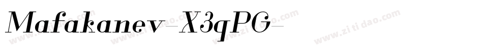 Mafakanev-X3qPG字体转换