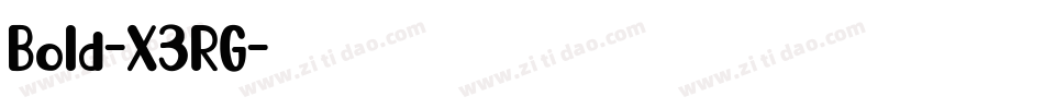 Bold-X3RG字体转换