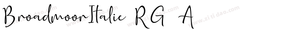 BroadmoorItalic-RG7A字体转换