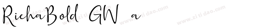 RichaBold-GW7a字体转换