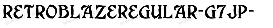 RetroblazeRegular-g7JP字体转换
