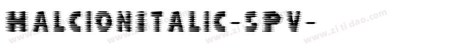 HalcionItalic-5Pv字体转换