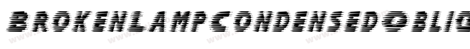 BrokenLampCondensedOblique-q5PV字体转换