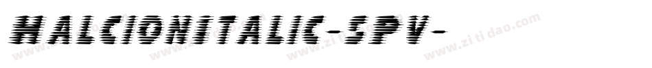 HalcionItalic-5Pv字体转换