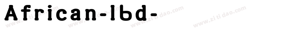 African-l6d字体转换