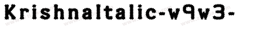 KrishnaItalic-w9w3字体转换