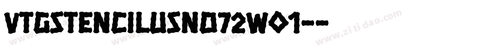 VtgStencilUSNo72W01-字体转换